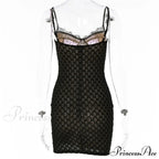 Black Lace Stylish Layered Maxi Dress image 14