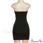 Black Mesh Bandage Charming Bodycon Mini Tube Dress image 10