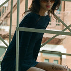 Black Mesh Long Charming Sleeve Backless Mini Dress image 8