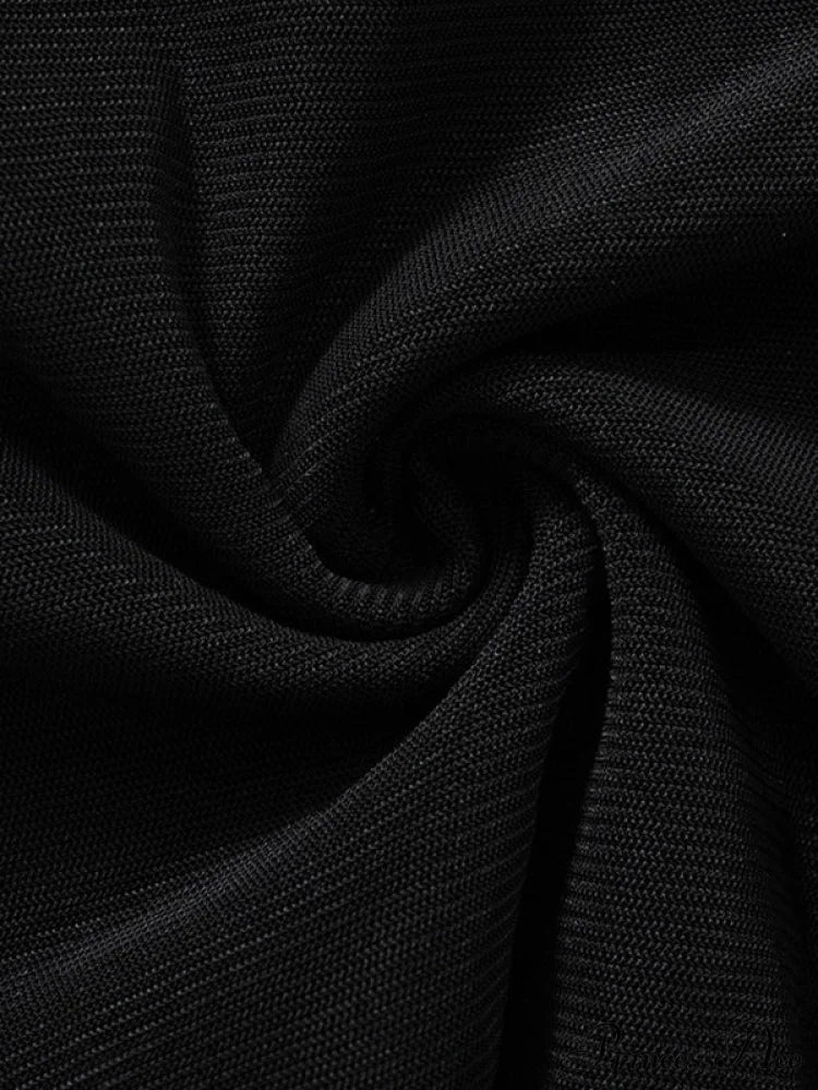 Black Off Shoulder Trendy Long Sleeve Mini Dress image 5