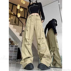 Black Parachute Cargo Pants Y2K Pants image 5