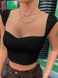 Black Sheer Graceful Lace Crop Top image 1