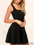 Black Skater Mini Dress image 1