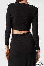 Black Stretch Stylish Cady Maxi Dress image 9