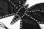 Black Stud Stylish Butterfly Crop Top image 13