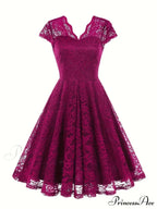 Black V Neck Cap Sleeve A Line Dress for Parties image 5