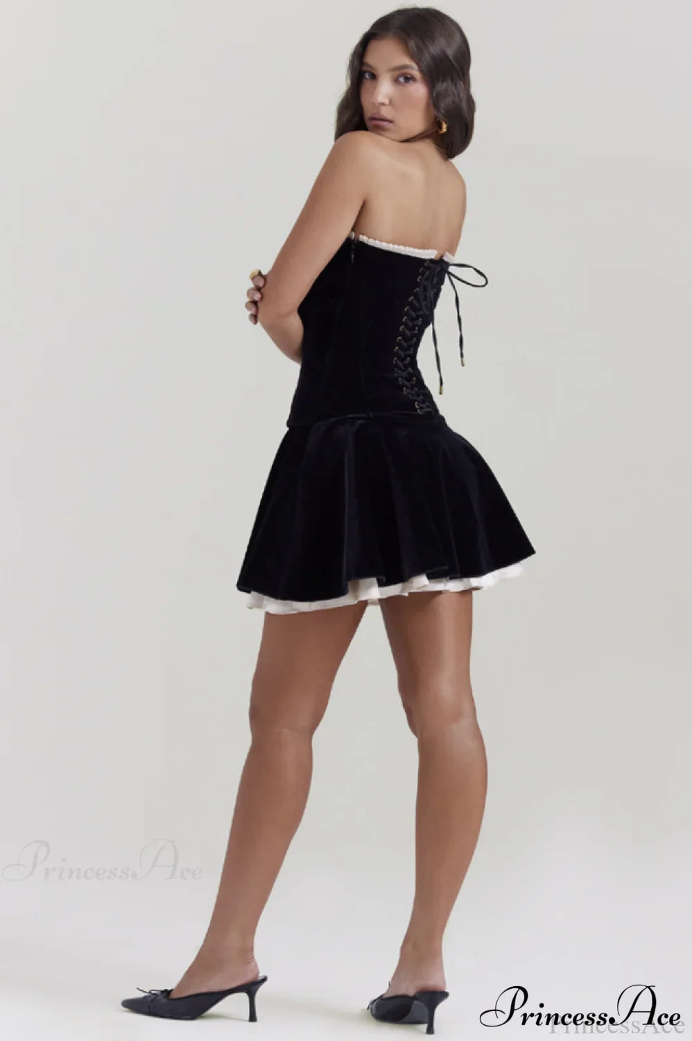Black Velvet Off Charming The Shoulder Dress image 5