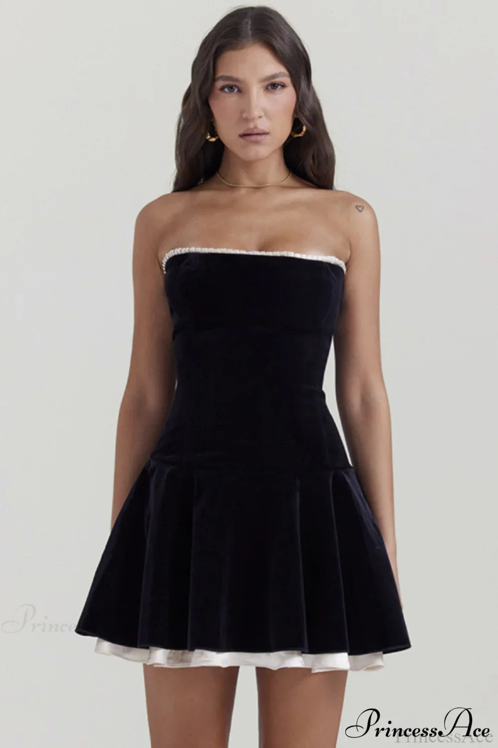 Black Velvet Off Charming The Shoulder Dress image 1