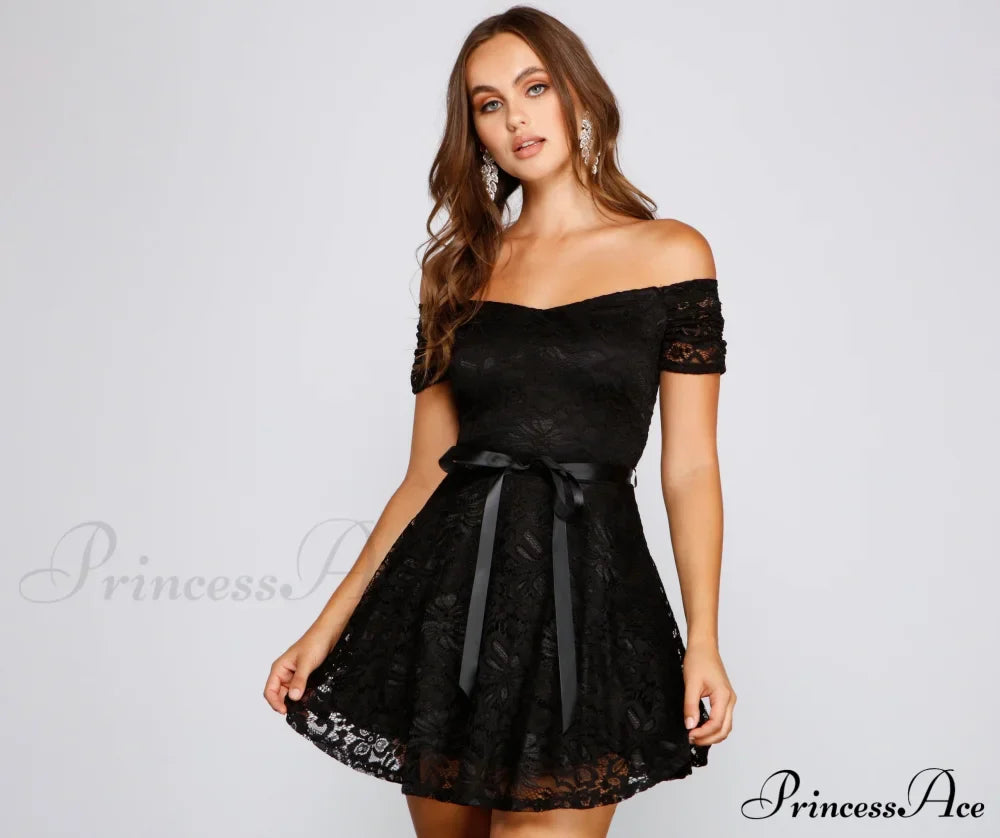 Blair Formal Off Charming The Shoulder Lace Dress image 1