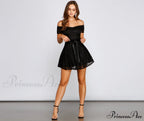 Blair Formal Off Charming The Shoulder Lace Dress image 4