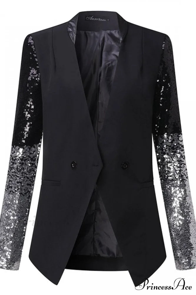 Blazer With Stylish Sequins Sleeve image 5