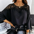 Blouse Embroidery Vintage Lace Elegant Top Women Blouse Crochet Autumn White Blusa Ladies 12459 image 3
