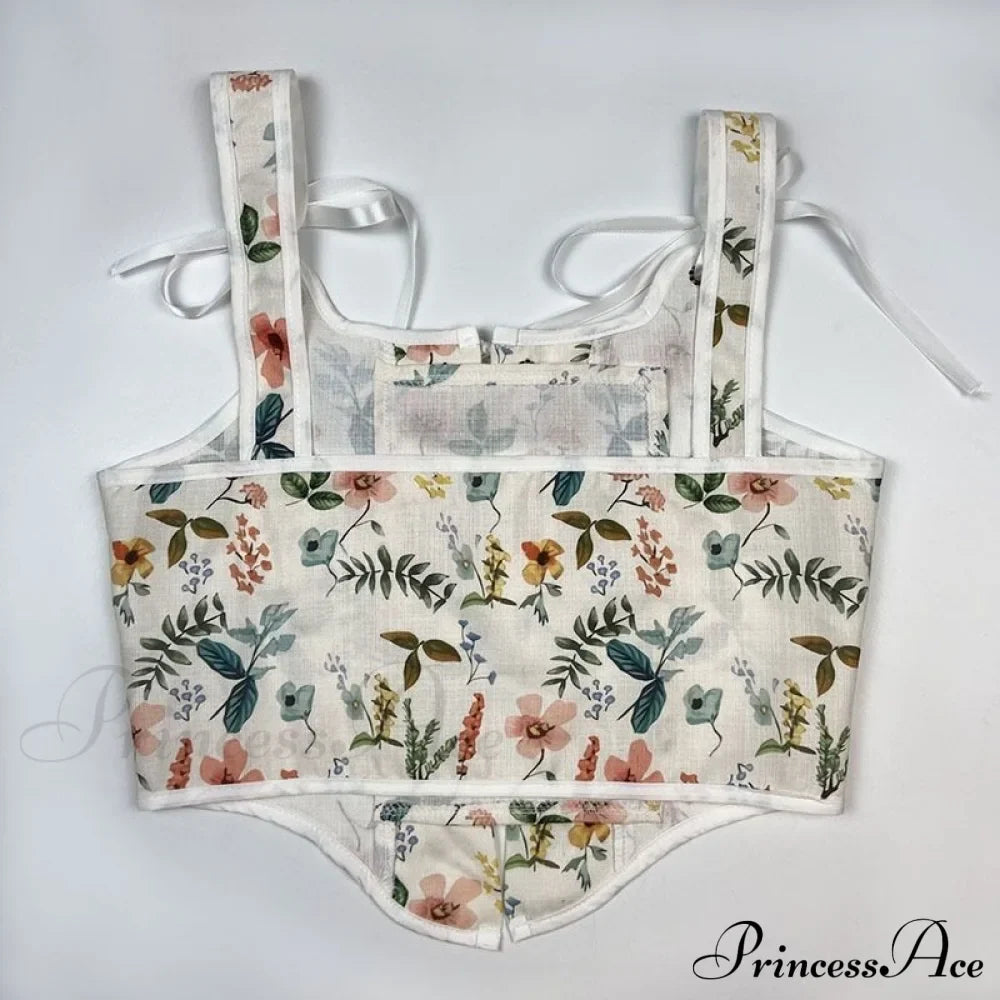 Blouse High Flowered Street Halter Vintage Top Design Women Designer for - Party Corset - Clubwear image 10
