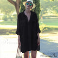 Blouse - Long Cotton Arm Kimono Woman's Coastal Blouse White Casual Cover Up image 4