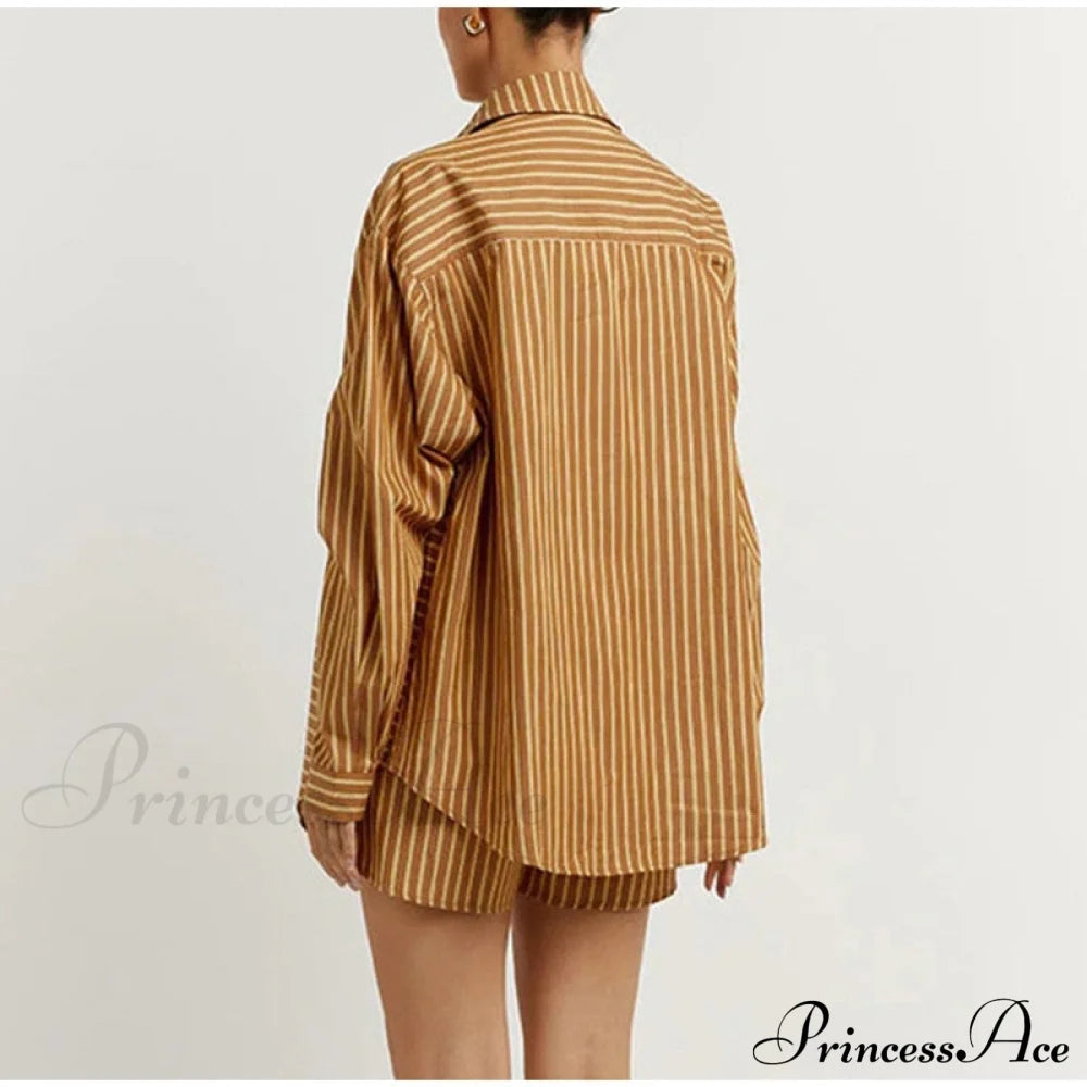 Blouse Outfits With Clothing Pieces Blouses Two Fashion Warm-Season Mini Tracksuits Women Cotton Sets Shorts Fashion image 10