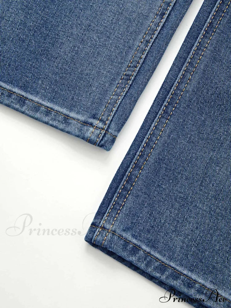 Blue Denim Graceful Cargo Mini Skirt image 5