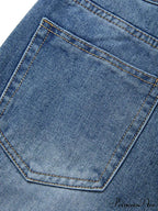 Blue Denim Graceful Cargo Mini Skirt image 6