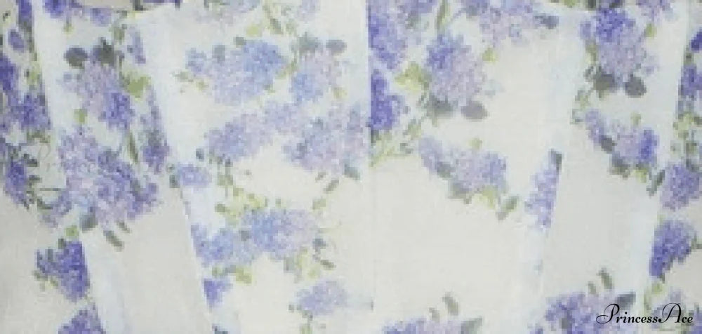 Blue Hydrangea Tender Charming Tie-Strap Maxi Dress image 8