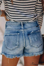 Blue with Loose Jeans Buttons image 2