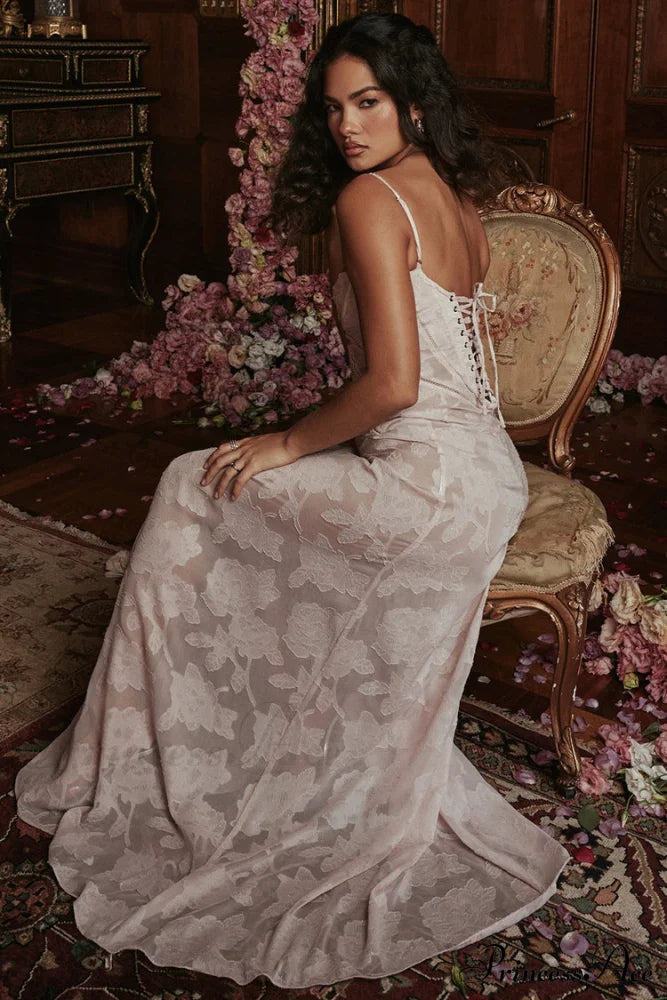 Blush of Elegance Charming Lace Maxi Dress image 31