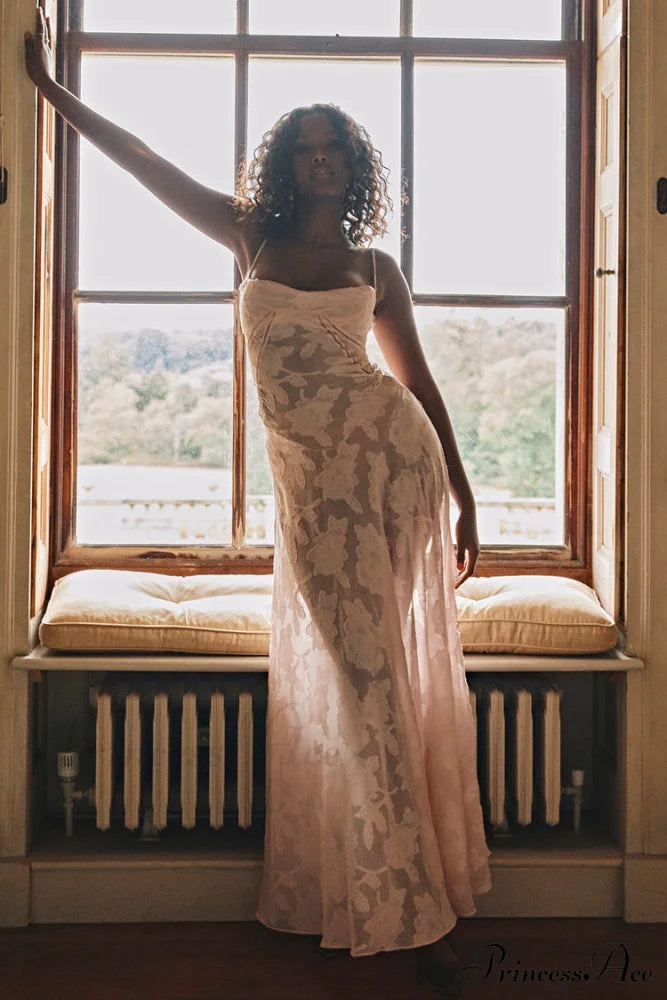 Blush of Elegance Charming Lace Maxi Dress image 30