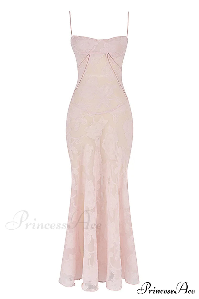 Blush of Elegance Charming Lace Maxi Dress image 12