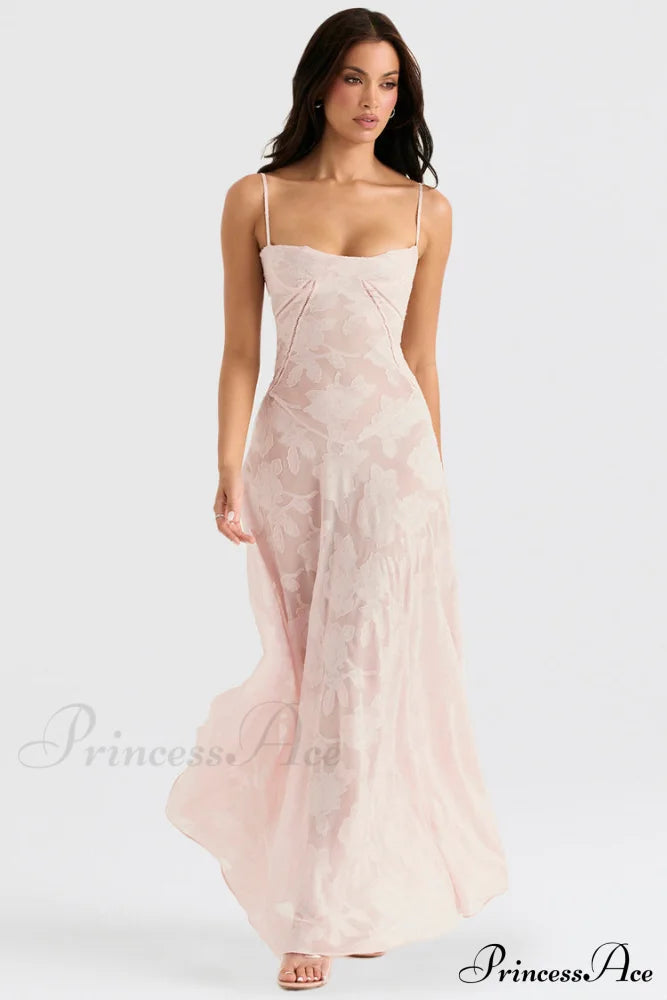 Blush of Elegance Charming Lace Maxi Dress image 6