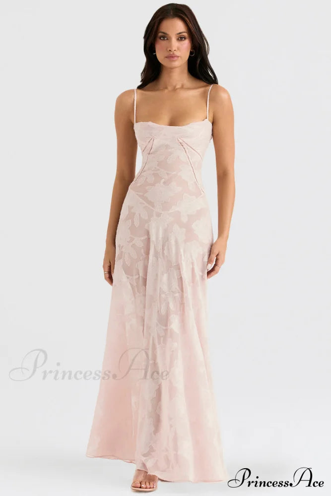 Blush of Elegance Charming Lace Maxi Dress image 5