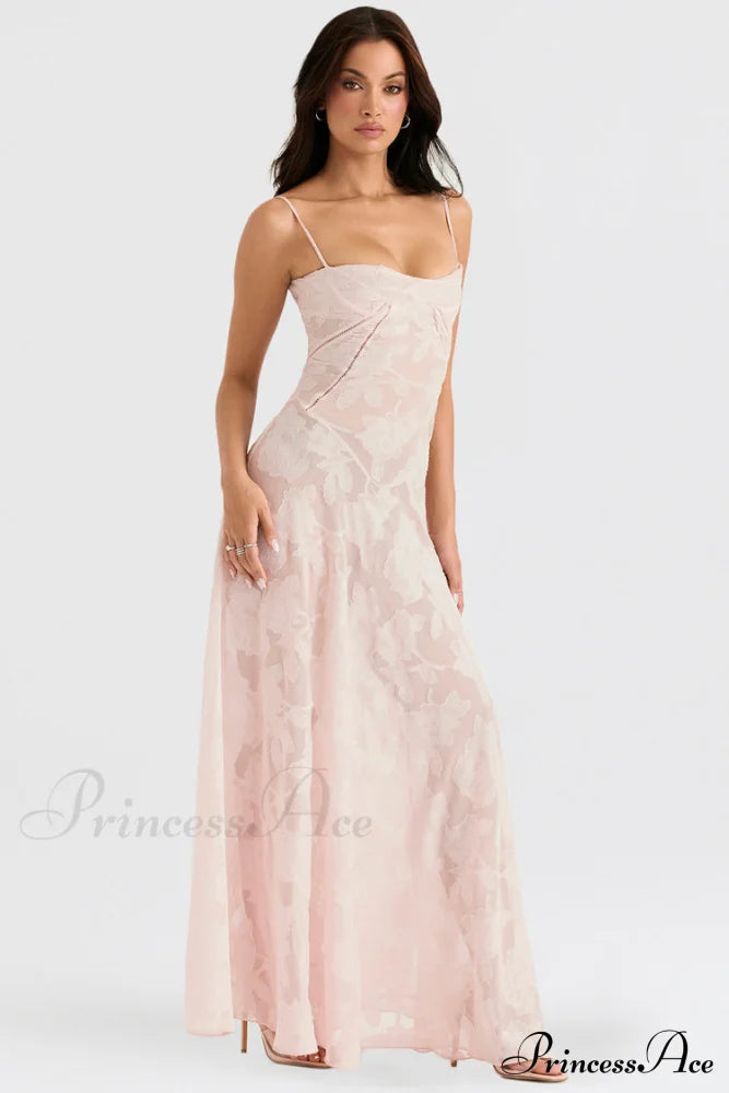 Blush of Elegance Charming Lace Maxi Dress image 4