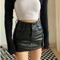 Bodycon High Waist PU Skirt image 3