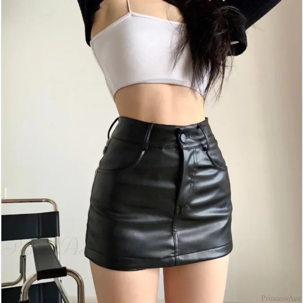 Bodycon High Waist PU Skirt image 6