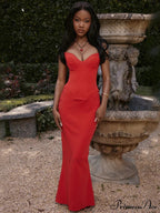 Bodycon - Off-Shoulder Fishbone Party Gown Club for Strapless Elegant Full-Length Women Night Gown image 3