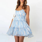 Bohemian Floral Spaghetti Strap Casual Floral Dress image 3
