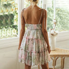Bohemian Floral Spaghetti Strap Casual Floral Dress image 2