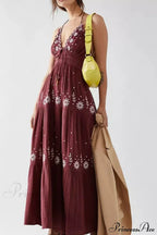 Bohemian Flower Beach Holiday Boho Dress image 2