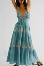 Bohemian Flower Beach Holiday Boho Dress image 3