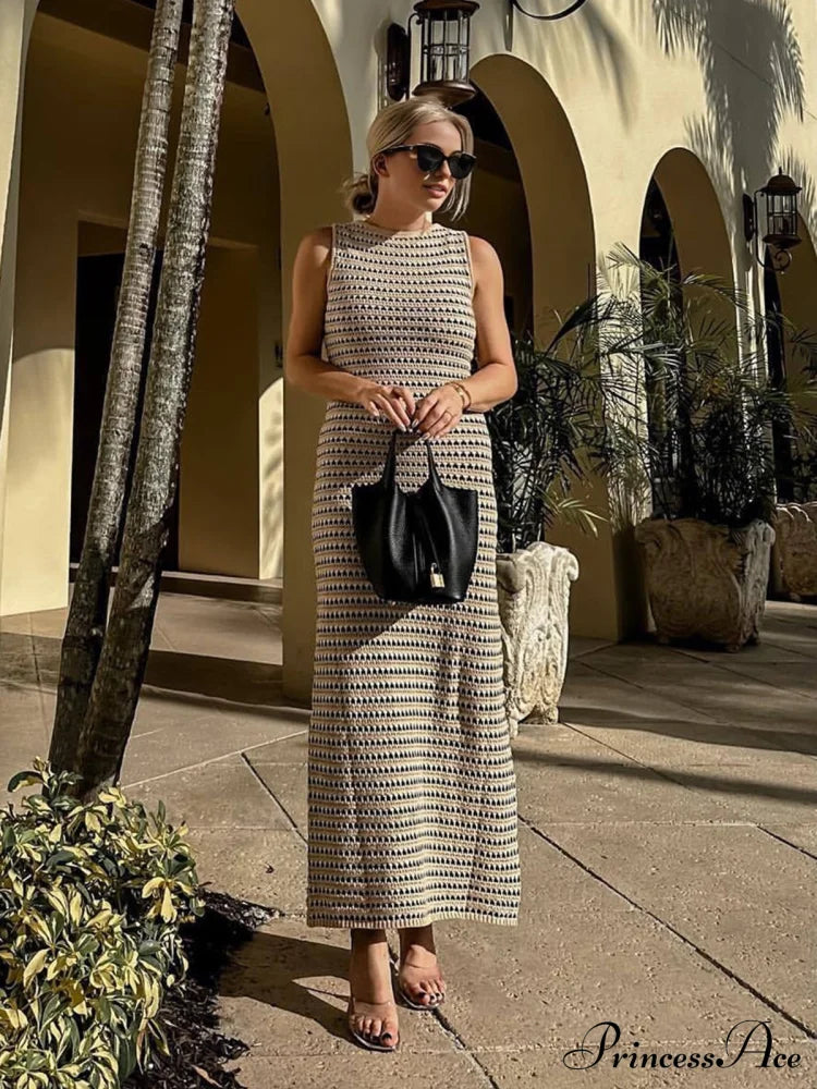 Bohemian Knit Graceful Long Dress image 1