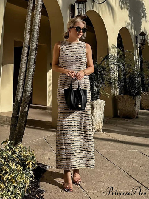 Bohemian Knit Graceful Long Dress image 1