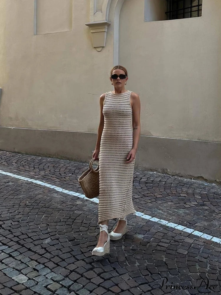 Bohemian Knit Graceful Long Dress image 3