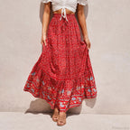 Bohemian Lace High Waist Slim Floral Skirt image 5