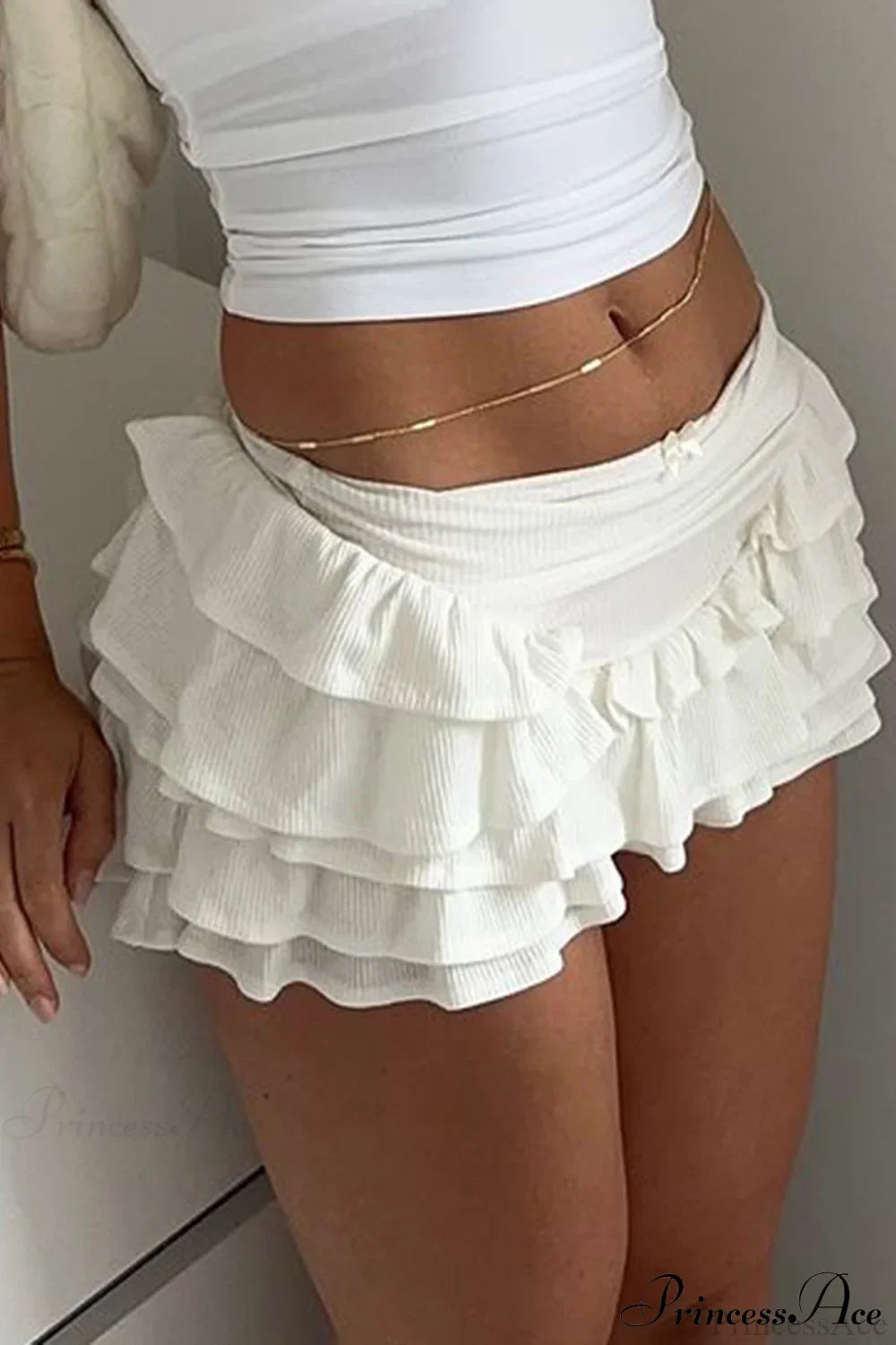 Bohemian Ruffle High Waist Mini Skirt image 1