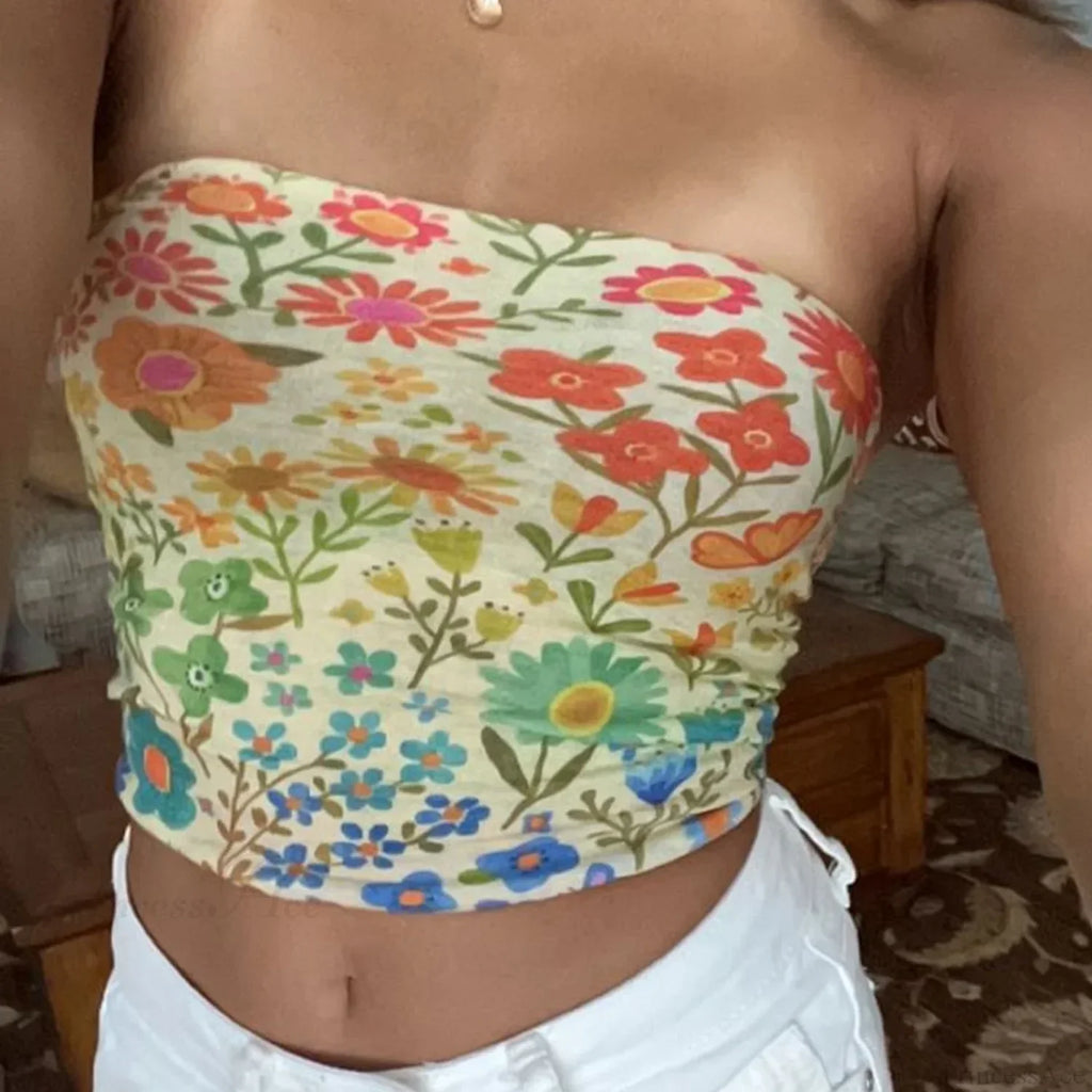 Boho Bandeau Off-Shoulder Tube Crop Top image 4