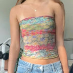 Boho Bandeau Off-Shoulder Tube Crop Top image 2