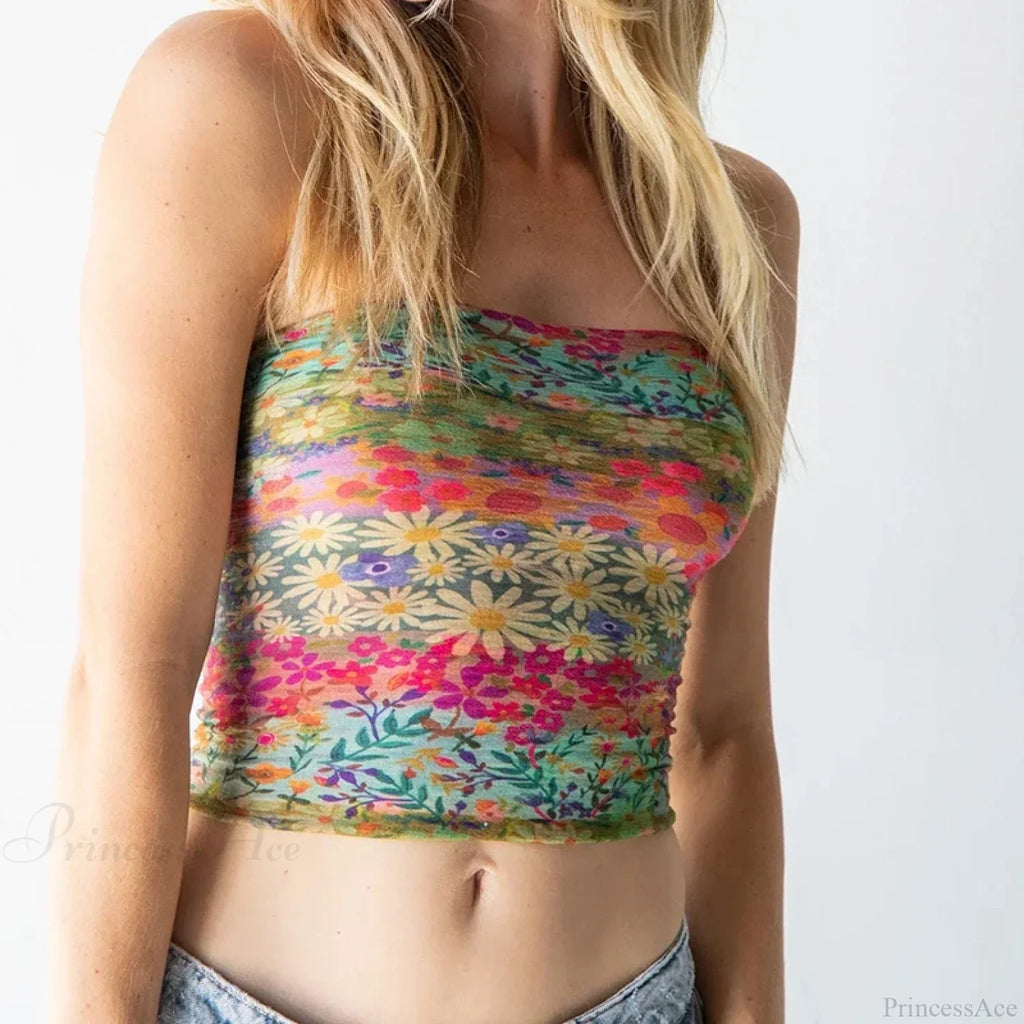 Boho Bandeau Off-Shoulder Tube Crop Top image 9