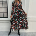 Boho Beach Deep V Neck Maxi Dress image 4