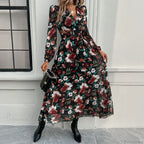 Boho Beach Deep V Neck Maxi Dress image 4