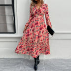 Boho Beach Deep V Neck Maxi Dress image 1