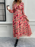 Boho Beach Deep V Neck Maxi Dress image 3