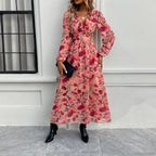 Boho Beach Deep V Neck Maxi Dress image 7