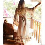 Boho Floral Print Maxi Dress image 1